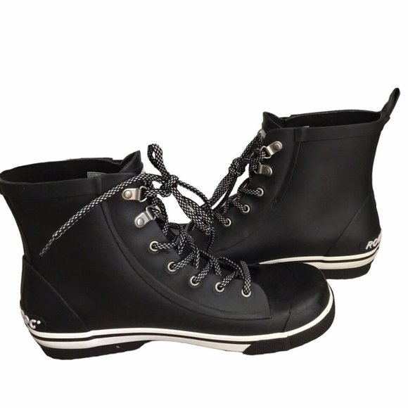 Rocket Dog Shoes Rocket Dog Rainy Womens Black Rubber Rain Laceup